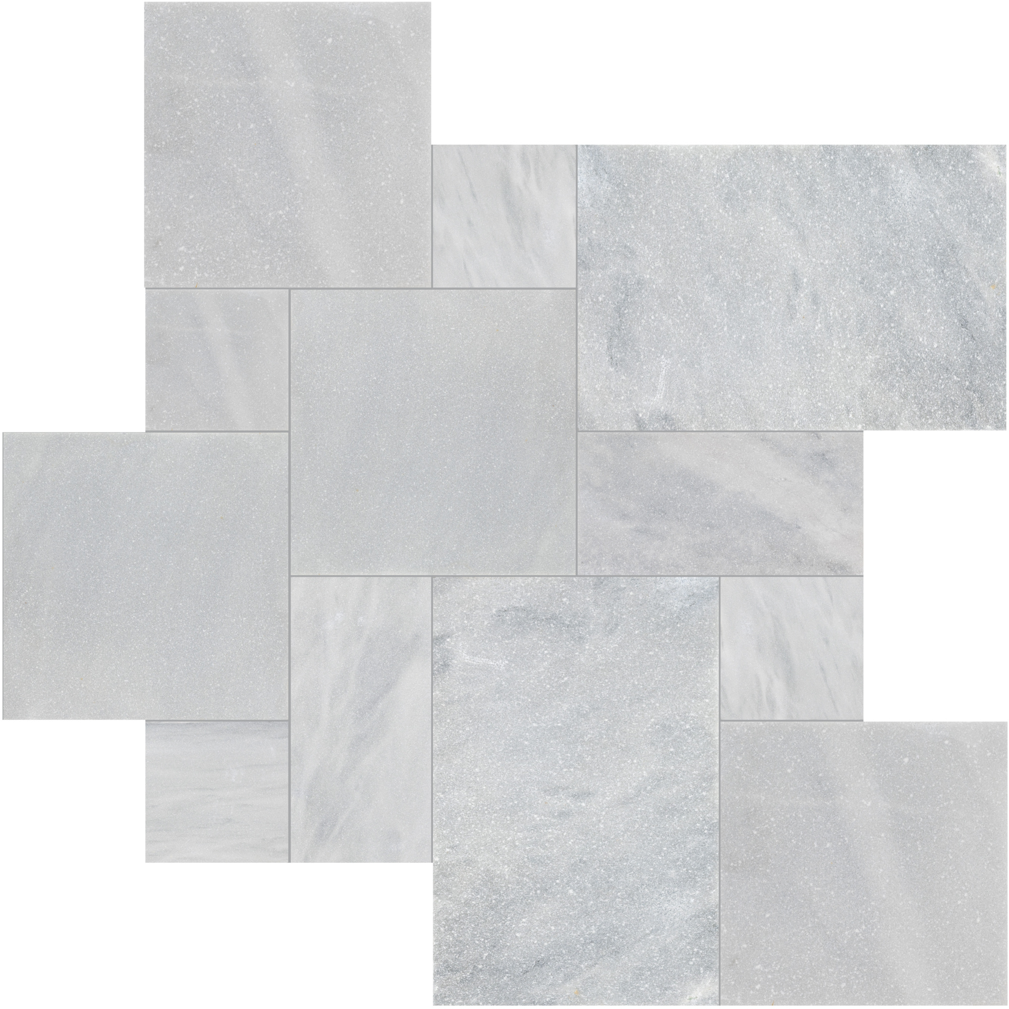 Ackland Celestine Fog Pattern Rectangle Sandblast Marble Paver Kit — 16 Sq. Ft., Tumbled Finish, Beige, Model# NTE-LSC-138